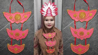 How To Make Paper Jewwelery Necklace  Paper Craft Ideas  17 Agustus [upl. by Violetta300]