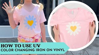 DIY ColorChanging UV IronOn Vinyl Tutorial With Cricut [upl. by Hillman]