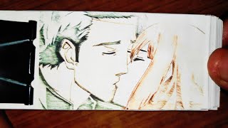 Makise Kurisu Kisses Okabe Rintarou Flipbook  Steins Gate Flip book  Anime Kiss Flipbook [upl. by Alekat]