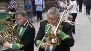 Drighlington Brass Band Ensemble at Oxenhope Railway Station KWVR [upl. by Diskin]