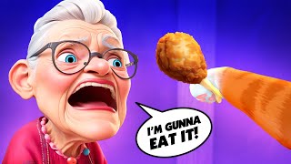 CRAZY Cat Feeds GRANDMA Fried Chicken  I Am Cat VR [upl. by Harwin]