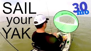 Review WINDPADDLE KAYAK FISHING SAIL [upl. by Yror]