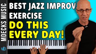 Easy Jazz Piano Improvisation Daily Exercise Bebop Lines Ex1 jazzimprovisation [upl. by Banna]