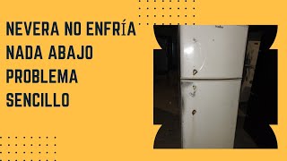 Refrigerador Mabe no enfría nada abajo  problema sencillo causado por el mismo dueño negligencia [upl. by Patnode739]