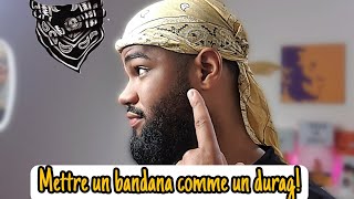 Comment utiliser un bandana comme durag tuto durag bandana [upl. by Alrzc]