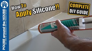 How to apply silicone sealant DIY guide Silicone caulk application for beginners Pro silicone bead [upl. by Atikram493]