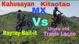 16yrs old Travis Lacno vs Rayray Baitit Kahusayan kitaotao Bukidnon Motocross Competition [upl. by Sorenson]