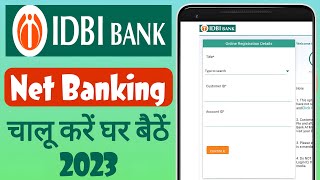 IDBI bank net banking kaise chalu kare  IDBI net banking register online 2023 [upl. by Mervin513]