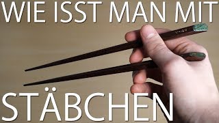 Wie isst man mit Stäbchen 【Tutorial】 [upl. by Nauqad252]