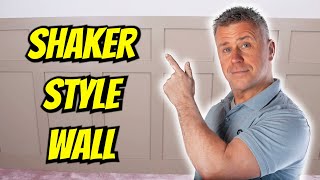 How To Install Shaker Style Wall Panelling With Just Adhesive  Wall Panel Install 101 [upl. by Harbed]