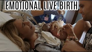 EMOTIONAL LIVE BIRTH VLOG  LABOR AND DELIVERY BIRTH VLOG  Tara Henderson [upl. by Noteek]