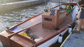 A Beautifully Restored Vintage 27ft Wooden Clinker Estuary Fishing Boat [upl. by Fast454]