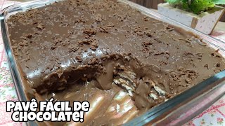 PAVÊ DE CHOCOLATEFÁCIL E RÁPIDO [upl. by Aicemak]