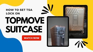 How To Unlock And Reset A TSA007 Luggage Lock  TOPMOVE Premium Aluminium Cabin Case [upl. by Trebmal]