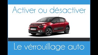 Activer ou désactiver verrouillages des portes sur Citroën C3 ou C3 Aircross [upl. by Ashien678]