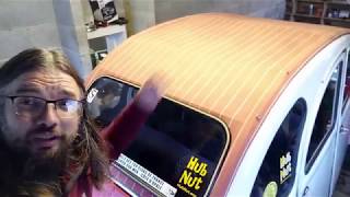 2CV Hood Reproofing  well overdue [upl. by Naut]