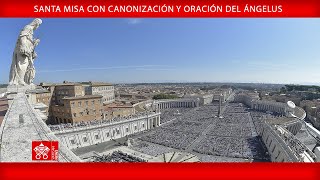 20 de octubre 2024 Santa Misa con Canonización y oración del Ángelus  Papa Francisco [upl. by Weingarten]