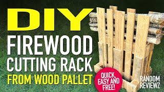 Firewood Cutting Rack from wood pallet  DIY Sawbuck  Sawhorse [upl. by Yorke]