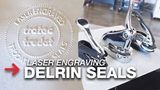 Creating a Seal  Laser Engraving Delrin Seals  Speedy 300 [upl. by Yekciv]