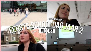 HBO opleiding Creative Business Saxion EERSTE SCHOOLDAG  Vlog 63 [upl. by Hamian]