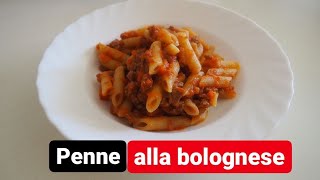 Penne alla bolognese Pasta a la boloñesa [upl. by Arec]