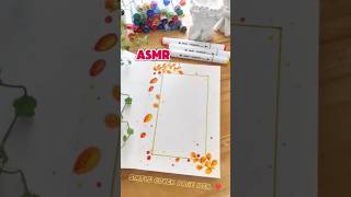 ASMR✨ Easy Cover Page Design for School Projects and Idea Note Journals 🍁Aesthetic Girl shorts art [upl. by Shere]