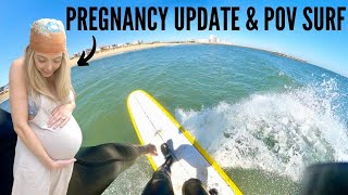 POV LONGBOARD SURFING MINUTE LONG RIDES  UPDATE on Pregnancy [upl. by Tterrej]