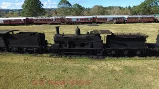 Dorrigo steam trains one end two the other done by drone 16 6 16 [upl. by Ecirted]