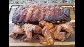 How To Smoke Ribs and Chicken  Memorial Day [upl. by Jed801]