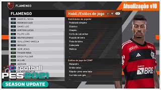 PES 2021 PATCH BMPES V10 FACESOVERALL DE TODOS OS JOGADORES DO FLAMENGO BMPES 2023 [upl. by Marc]