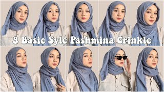 Tutorial Pashmina Crinkle  mudah simple cocok untuk remaja🤍 [upl. by Rellek]