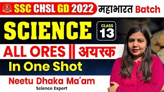 🔴Class 13  All Ores अयस्क  Mahabharat Batch Science  For All Exams  Neetu Dhaka Maam [upl. by Sybille]