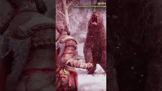 God of War Ragnarök Kratos fight Bear  Bjorn godofwarragnarok godofwar gaming shorts [upl. by Isawk429]