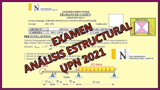 EXAMEN ANÁLISIS ESTRUCTURAL UPN 2021 [upl. by Eada]