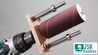 足踏み式スピンドルサンダーの構造～4in1 DIY Oscillating Spindle Sander～ [upl. by Atineg]