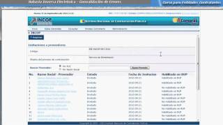 Subasta Inversa Electrónica  Convalidación de Errores Entidades Contratantes  5 de 13 [upl. by Rees]