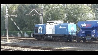 VERY NICE SOUND VolkerRail 2032 with Railpro wagons In Breukelen Netherlands [upl. by Fletch]