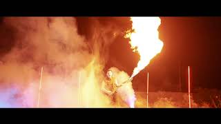 Pyroterra SFX FlRE FLAME THROWER GUITAR  for No Longer music band [upl. by Ahsiloc872]