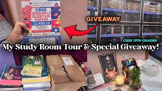 CBSE 10th Grader’s Study Room Tour 🛋️  Giveaway Inside  Room Tour Vlog [upl. by Otirecul290]