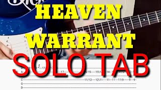 HEAVEN WARRANT GUITAR SOLO TAB [upl. by Rois35]