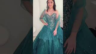 Maquillaje quinceaÃ±era vestido color verde esmeralda [upl. by Tija767]