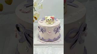 Cream frosting handpainted cake private baking cake decorating zerobased learning cake making [upl. by Kcirtemed635]