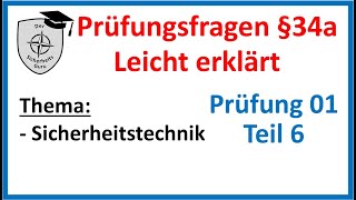 SKP 01Teil6 SACHKUNDE §34a GewO PRÜFUNGSFRAGEN einfach erklärt Vorbereitung auf die SACHKUNDEPRÜFUNG [upl. by Naul730]