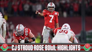 CJ Stroud Rose Bowl Skycam Highlights [upl. by Glynis]