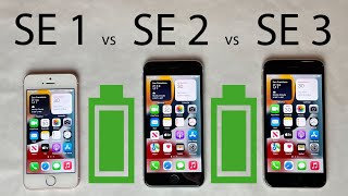 iPhone SE 3 vs SE 2 vs SE 1 Battery Life DRAIN Test [upl. by Coridon]