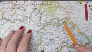 ASMR  Badakhshan Afghanistan History amp Geography  Soft Spoken Map Tracing Google Earth [upl. by Marmion145]