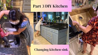 Changing kitchen sink Kitchen Remodel Part 3 [upl. by Thibault745]