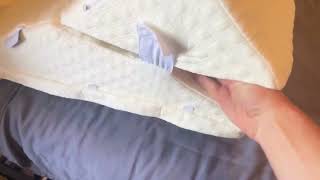 Flexicomfort Bed Wedge Pillow for Sleeping Adjustable Post Surgery Pillow Review [upl. by Baseler926]