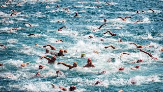 Tausende schwimmen in Istanbul von Asien nach Europa [upl. by Rochella441]