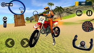 Xtreme Mx King 2 Motocross Beach Bike Stunt Dirt Bike Racing IOS Android Jumping Gameplay [upl. by Cassiani]